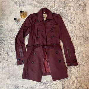 Burberry Wine Trench Coat